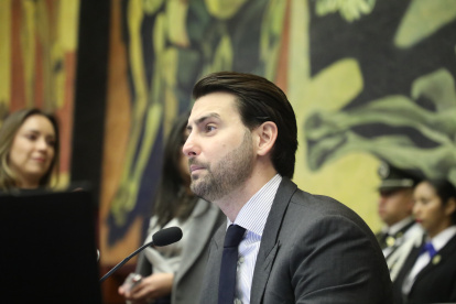 El presidente de la Asamblea Nacional, el asambleísta oficialista Niels Olsen.