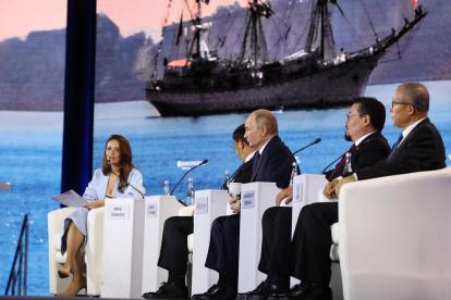 El presidente ruso Vladimir Putin, reaparece en un acto oficial en su país, tras el viaje a China.