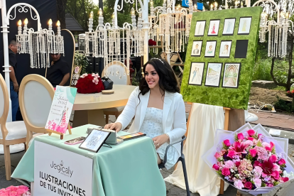 Jennifer Castro, wedding painter.