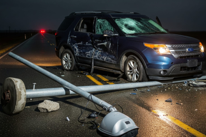 IMAGEN REFERENCIAL GENERADA CON GEMINI.Policía investiga accidente de tránsito en Samborondón relacionado con figura pública