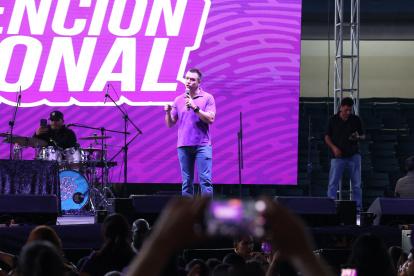 El presidente de Ecuador, Daniel Noboa, habló por 12 minutos en la convención de ADN.