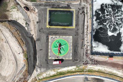 La nueva helibase se encuentra en el relleno sanitario de El Inga.