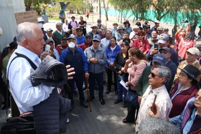 Henry Llanes, presidente del Frente Nacional Nuevo IESS cuestionó el proyecto del presidente Daniel Noboa.