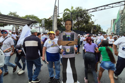 La marcha se realizó en el centro de la ciudad de Guayaquil.