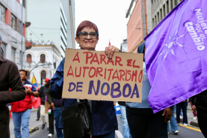 Marcha en Quito en contra de Daniel Noboa.