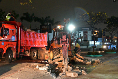 Los trabajos preliminares ya arrancaron en la concurrida intersección del norte de Guayaquil.
