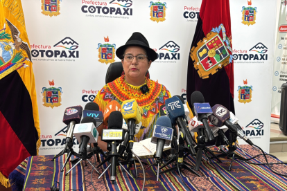 La Prefecta de Cotopaxi Lourdes Tiban, espera reunirse con el Presidente Noboa para dar a conocer las necesidades de la provincia.
