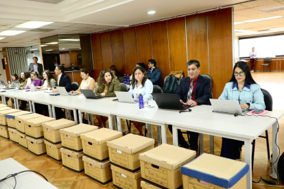 En el octavo piso de la Corte Nacional de Justicia se realiza la audiencia preparatoria de juicio en el caso Sinohydro.