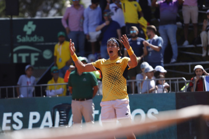 Álvaro Guillén ganó sus dos partidos de singles para enrumbar así la clasificación de Ecuador a la siguiente ronda.