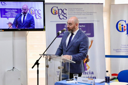 Mario Godoy respondió a las críticas de los candidatos Juan Carlos Benalcázar y Alejandra Villacís, durante las presentaciones del plan de trabajo de los aspirantes a la Judicatura.