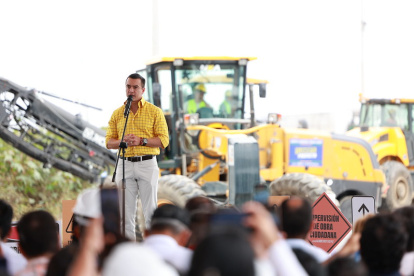Daniel Noboa Azin estuvo hoy en la provincia del Chimborazo.
