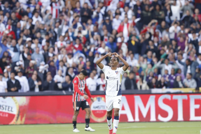 Ramírez y su primer gol de Liga de Quito ante Sao Paulo.