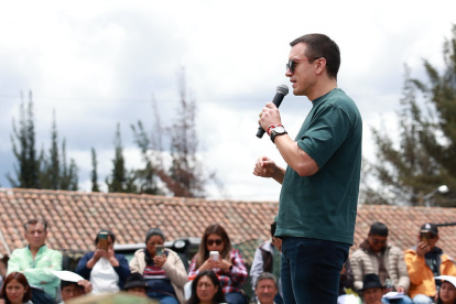 El presidente de la República, Daniel Noboa, participó el 17 de septiembre de la entrega de 70.000 bonos raíces y 100 tractores.