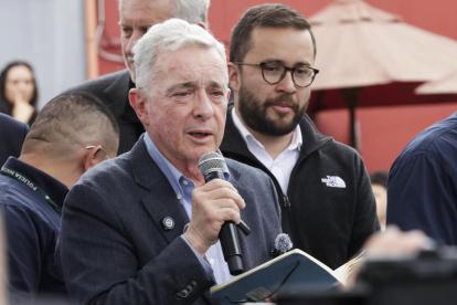 El expresidente de Colombia Álvaro Uribe en Bogotá (Colombia).