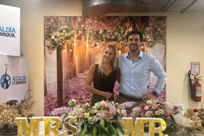 Marcela Ruete con su esposo, Francisco