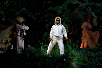 Bad Bunny en el Coliseo de Puerto Rico el sábado 20 de septiembre, en San Juan, en la función adicional (la 31) del cierre de su residencia "No me quiero ir de aquí: Una más", transmitida en plazas, cines y locales de la isla a través de la plataforma Amazon Music.