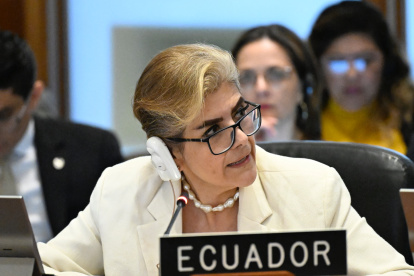 Mónica Palencia fue exministra del Interior y de Gobierno y hoy es delegada de Ecuador ante la OEA.