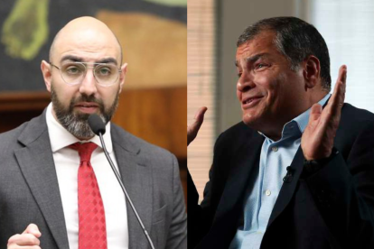 Mario Godoy (i) y Rafael Correa se enfrentaron en redes sociales.