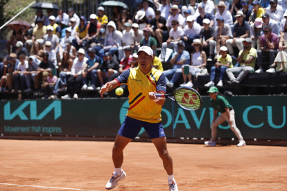 Gonzalo Escobar hizo dúo con Diego Hidalgo durante la serie Copa Davis ante Bosnia y Herzegovina.