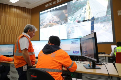El Municipio de Quito activó el ‘Protocolo ante eventos de conmoción social" desde el Centro de Gestión de la Movilidad.