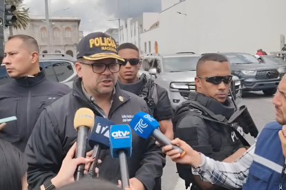 El ministro del Interior, John Reimberg, ofrece un balance de la jornada de movilizaciones