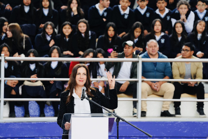 La ministra Alegría Crespo se reunió con simpatizantes de Daniel Noboa en Latacunga