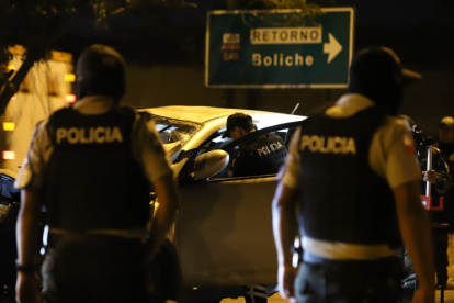 Escena del asesinato del director financiero del Municipio de Durán.