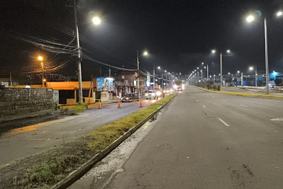 La noche del 22 de septiembre, en la Panamericana Norte y Leonidas Proaño, se registró una protesta.