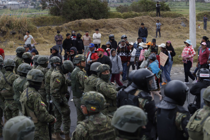 Latacunga. Las protestas en varias ciudades de la Sierra central, no cesan.