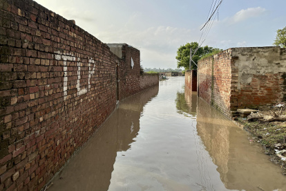 Imagen de las inundaciones en la localidad Chand Singh Wala en Pakistán, a principios de septiembre.