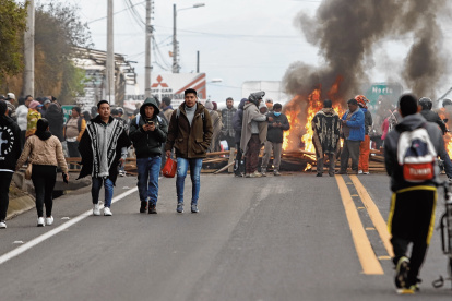 Norte. En la zona hubo cierres viales que se extendían desde Pichincha hasta Imbabura.