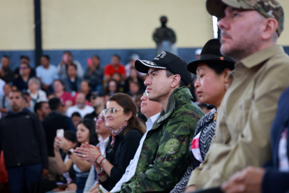 El presidente Daniel Noboa cumplió agenda en Otavalo.