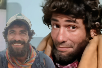 Diego Londoño en la Comisaría de Chiclayo y en una compartida por su familia.