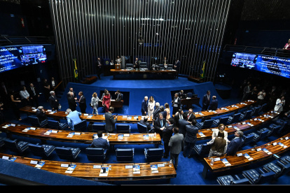 Fotografía de archivo del pleno del Senado Federal en Brasilia (Brasil).
