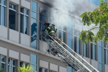 Incendio en el sector de Los Arcos.