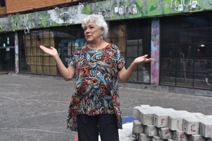 Manuela Gallegos, exdirigente de La Mariscal, lamenta el deterioro que enfrenta esta zona en Quito.