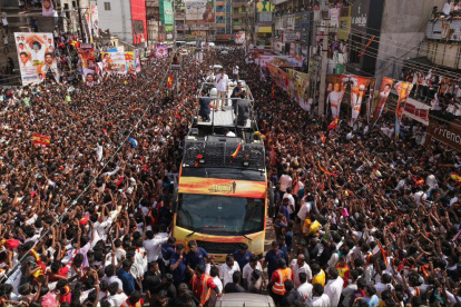 Rally político donde ocurrió la estampida.