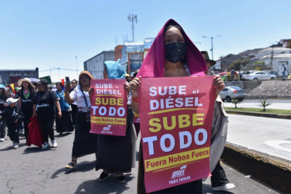 En Quito hubo una marcha, para acompañar a la movilización de Otavalo, el 28 de septiembre del 2025