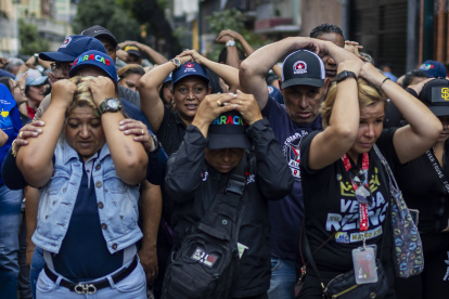 Funcionarios públicos también participaron del simulacro.