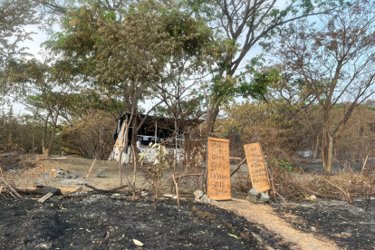 Un "sitio de culto" clandestino se encontró en medio del bosque seco.