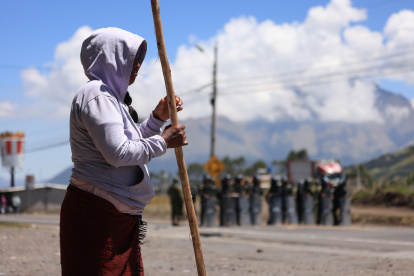 Las marchas que se han dado en las vías de Otavalo.