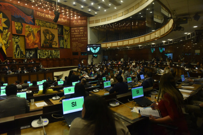 Un proceso de votación en la Asamblea Nacional cuando se votó por una ley.