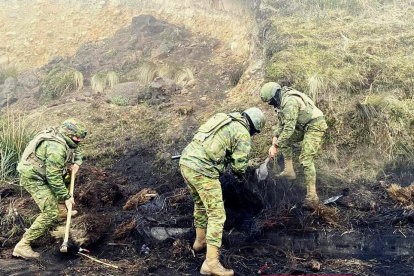 Los militares y los comuneros indígenas se enfrentaron en Cotacachi el fin de semana, durante las protestas. Una persona falleció.
