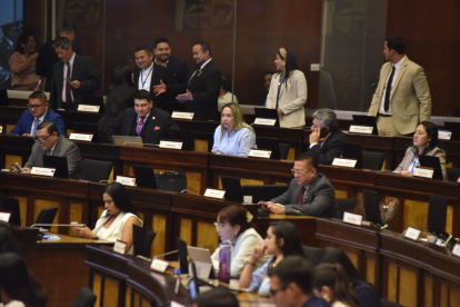 El oficialismo logró 77 votos negativos para bloquear la moción del correísmo.