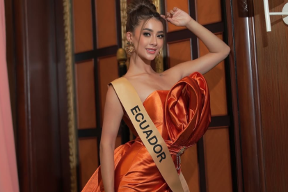 Samantha Quenedit, Miss Grand International Ecuador 2025, presentó el mejor chocolate ecuatoriano.