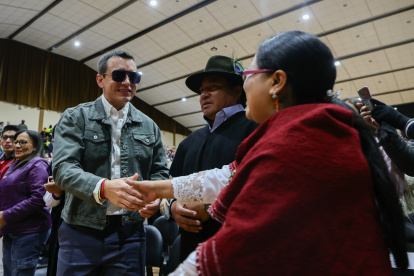 El presidente Daniel Noboa se encuentra en territorios de comunidades indígenas.