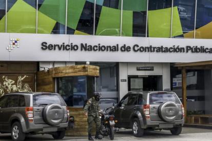 Fachada del edificio del Servicio de Contratación Pública.