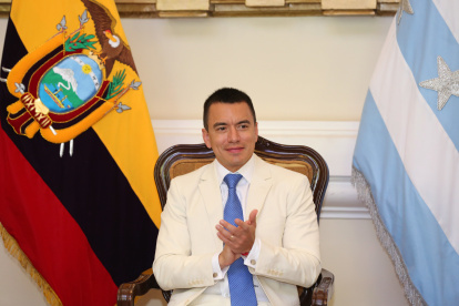 El presidente Daniel Noboa estuvo en Guayaquil durante las fiestas de julio.