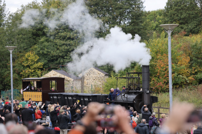 Vista de la primera parte del viaje de aniversario de la línea ferroviaria Stockton-Darlington.