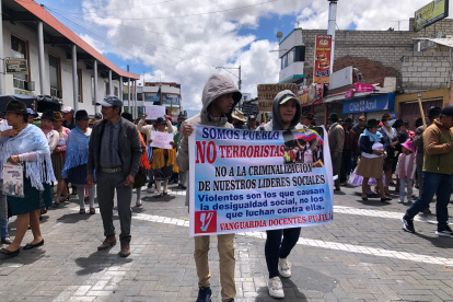 Manifestantes recorrieron las calles de Pujilí en rechazo al Decreto 126.